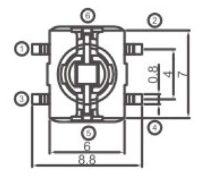 防水帶燈輕觸開關R2998L結(jié)構圖